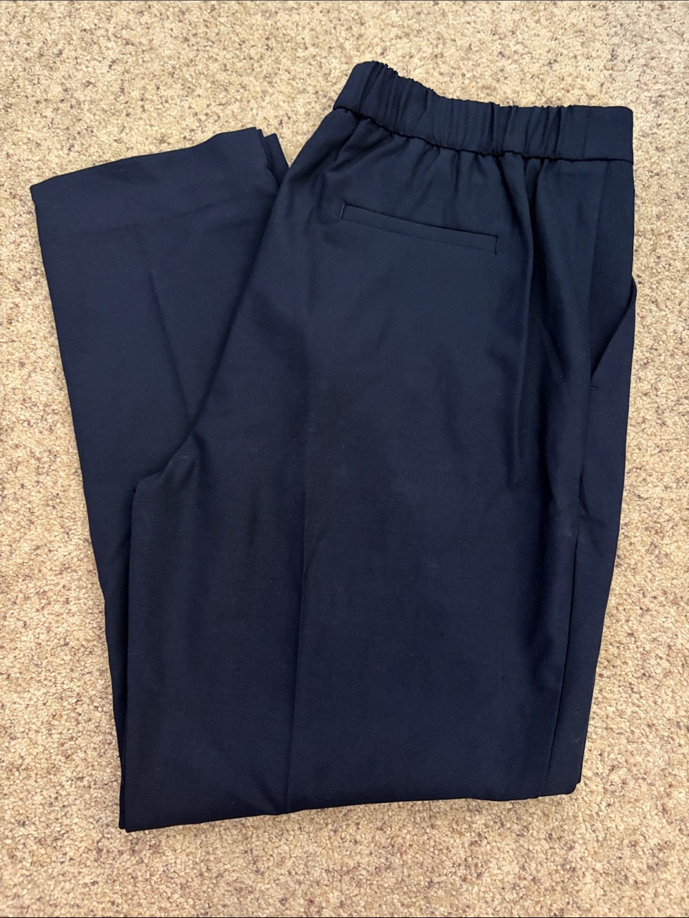 Hayden Women’s Navy Elastic-Waist Dress Pants